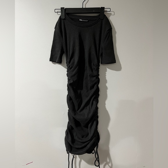 Zara ruched tie dress - Picture 1 of 3